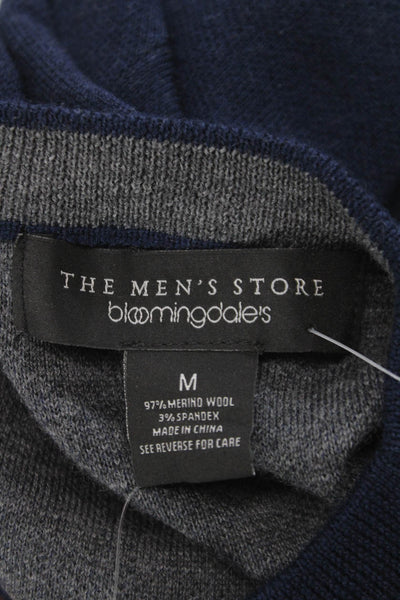 The Men's Store at Bloomingdale's Mens Pullover Sweater Blue Merino Size M