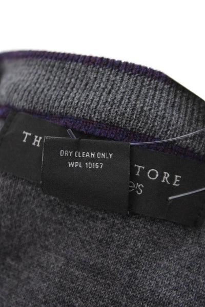 The Men's Store at Bloomingdale's Mens Pullover V-Neck Merino Purple Size M
