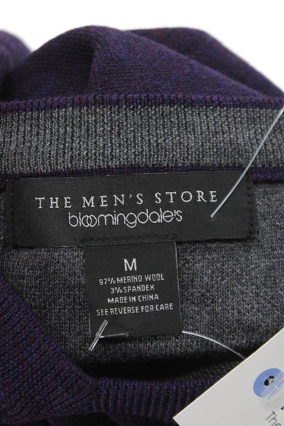 The Men's Store at Bloomingdale's Mens Pullover V-Neck Merino Purple Size M