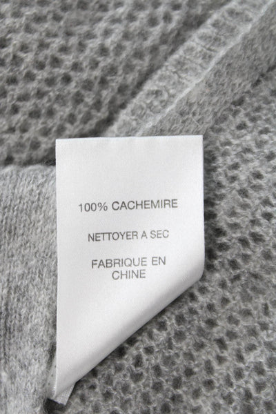 Velvet Womens Pullover Cashmere V-Neck Sweater Gray Long Sleeve Size XS
