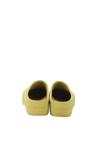 Aime Leon Dore Womens Rubber Slip On Flat Mules Shoes Yellow Size 5/5.5