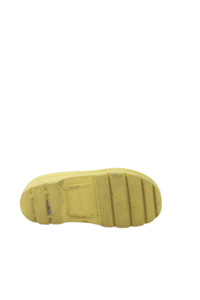 Aime Leon Dore Womens Rubber Slip On Flat Mules Shoes Yellow Size 5/5.5