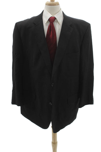 Joseph & Feiss Mens Black Suit Jacket 100% Acetate Big Tall Size 52