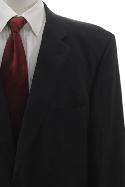 Joseph & Feiss Mens Black Suit Jacket 100% Acetate Big Tall Size 52