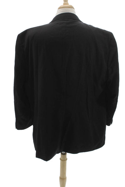 Joseph & Feiss Mens Black Suit Jacket 100% Acetate Big Tall Size 52