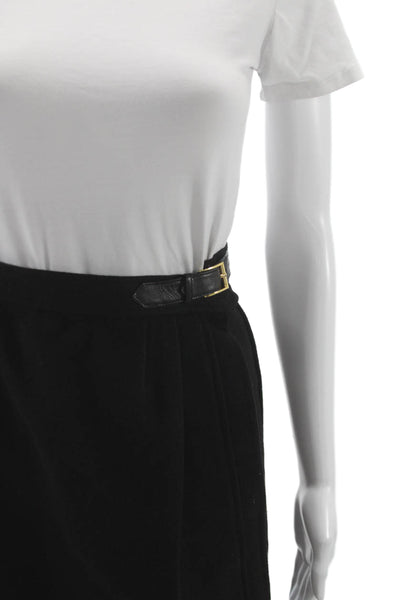 Gucci Womens Black Cashmere Pencil Skirt Size 40