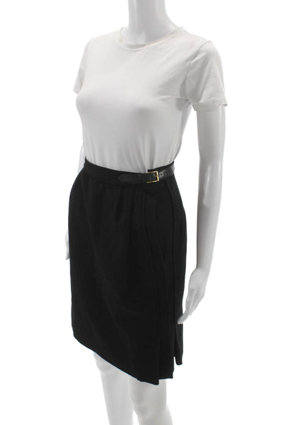 Gucci Womens Black Cashmere Pencil Skirt Size 40