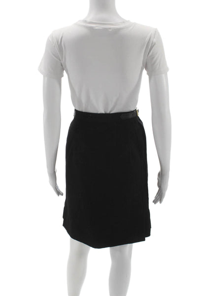 Gucci Womens Black Cashmere Pencil Skirt Size 40
