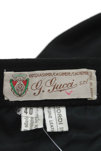 Gucci Womens Black Cashmere Pencil Skirt Size 40