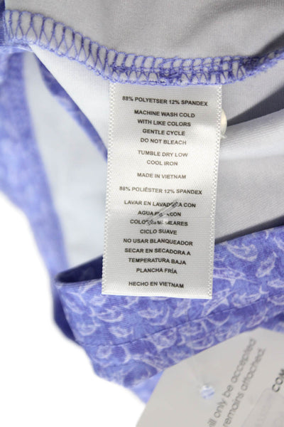 Hickey Freeman Mens Printed Short Sleeves Rugby Shirt Blue Size Large