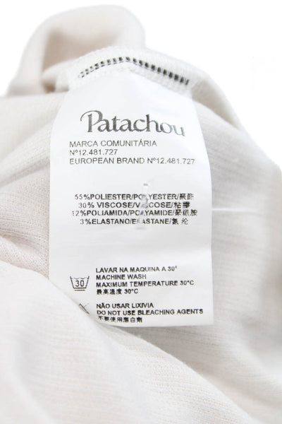Patachou Childrens Girls Long Sleeves Pleated A Line Dress White Size 10
