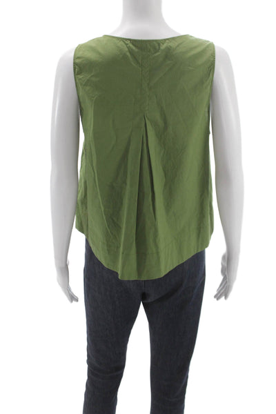 philosophy Womens Basic Tank Army Green 100% Cotton Round Neck Size S