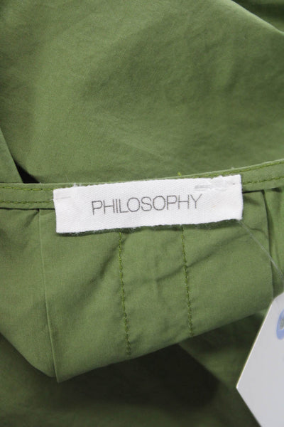 philosophy Womens Basic Tank Army Green 100% Cotton Round Neck Size S