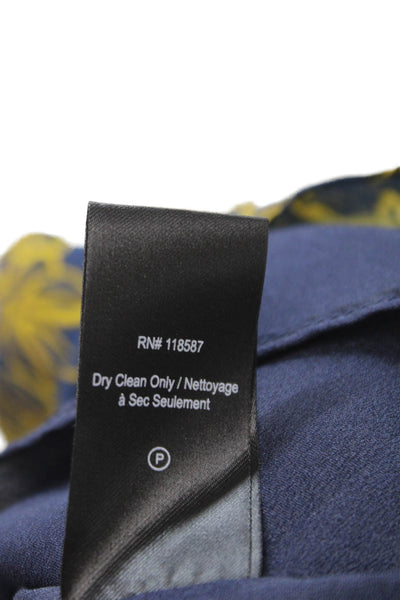 Jason Wu Womens Shirt Dress Dark Blue Long Sleeve Viscose Midi Size 0