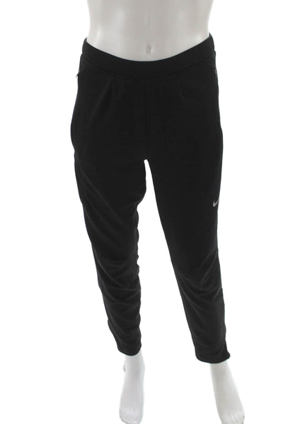 Nike Mens Jogger Sweatpants Black Polyester Drawstring Size L