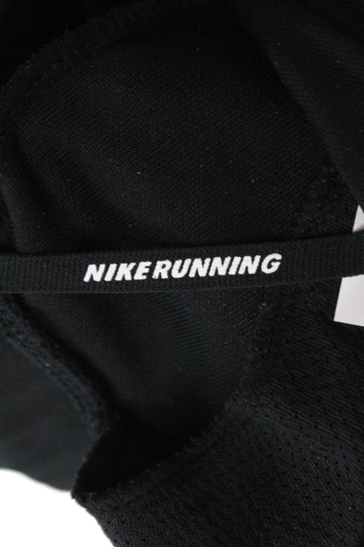 Nike Mens Jogger Sweatpants Black Polyester Drawstring Size L