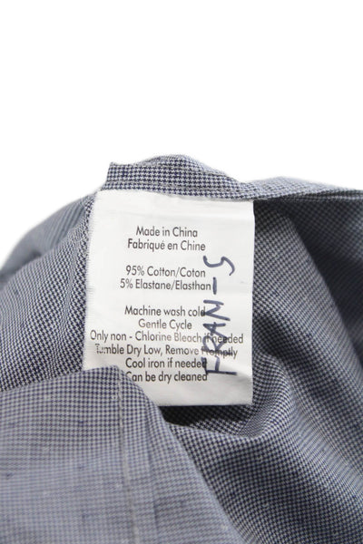 John Varvatos Star USA Mens Cotton Collared Button Up Shirt Navy Size 15 32/33