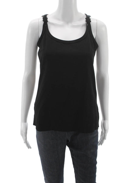 Akris Punto Women Black Camisole Sleeveless Round Neck Size 2