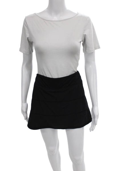 Lululemon Womens Mini Skort Black Cotton Size M