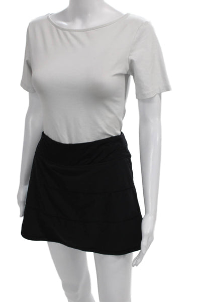 Lululemon Womens Mini Skort Black Cotton Size M