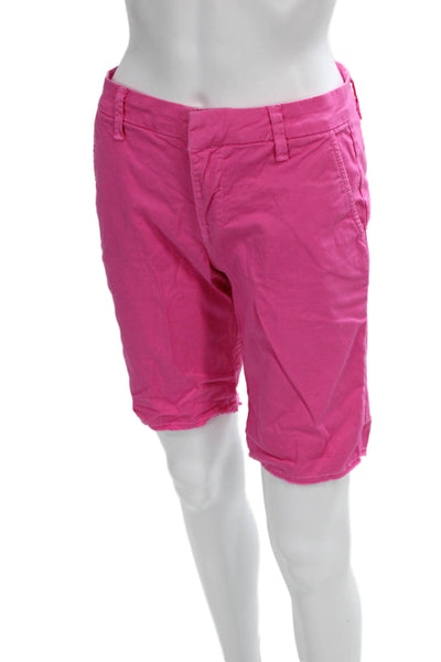 Sundry Unisex Bermuda Chino Shorts Pink Button Size 25