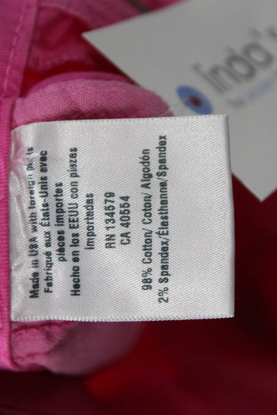 Sundry Unisex Bermuda Chino Shorts Pink Button Size 25