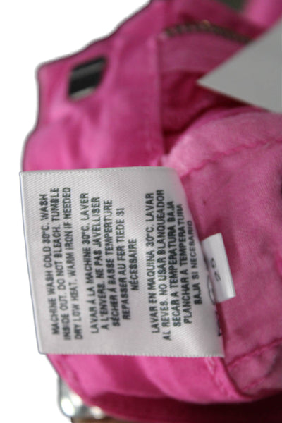 Sundry Unisex Bermuda Chino Shorts Pink Button Size 25