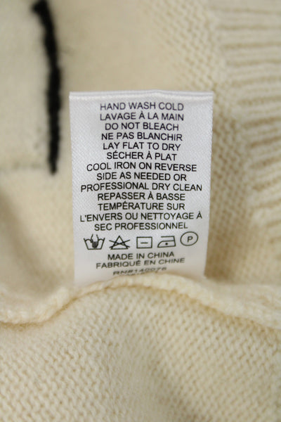 Generation Love Womens Cashmere Wool V Neck Button Long Sleeve Cardigan Size S