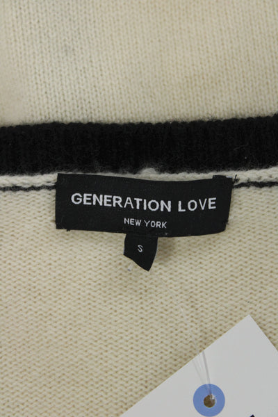 Generation Love Womens Cashmere Wool V Neck Button Long Sleeve Cardigan Size S