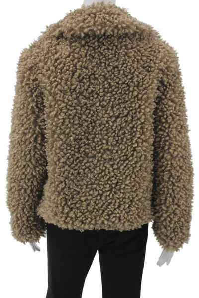 Zara Basic Women Classic Brown Collared Long Sleeve Polyester Jacket Size S