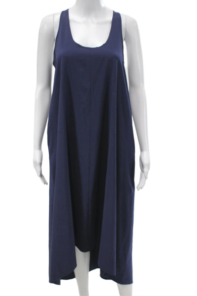 Athleta Women Tank Trapeze Dress Dark Blue Cotton Sleeveless Size XS