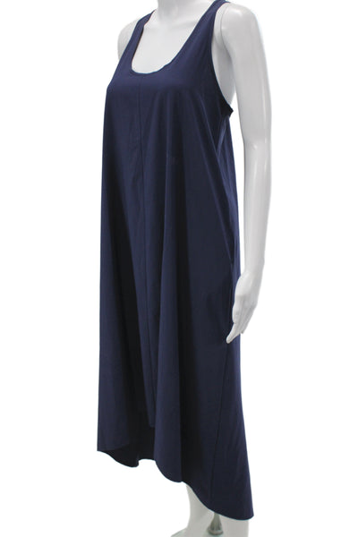 Athleta Women Tank Trapeze Dress Dark Blue Cotton Sleeveless Size XS