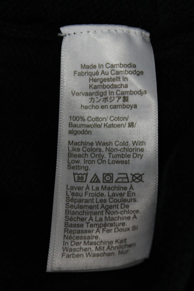 J Crew Mens Pullover Sweater Black 100% Cotton Crewneck Long Sleeve Size L