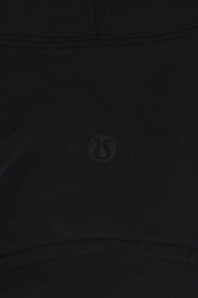 Lululemon Women Black Long Sleeve Crew Neck Tie Detail T-Shirt Size 10