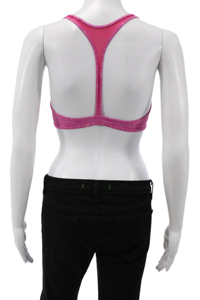 Lululemon Womens Mesh Trim V Neck Sports Bra Pink Size 4