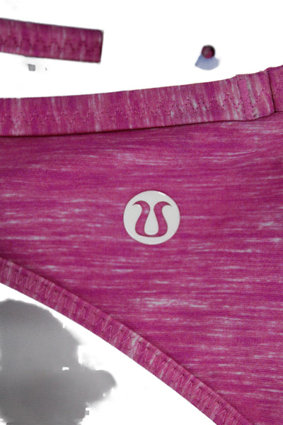 Lululemon Womens Mesh Trim V Neck Sports Bra Pink Size 4