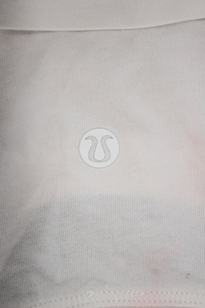 Lululemon Womens Cropped T Shirt White Crew Neck Cotton Short Sleeve Size 6