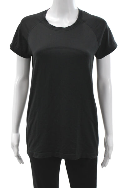 Lululemon Women Black Basic Crew Neck Short Sleeve T-Shirt Size 10