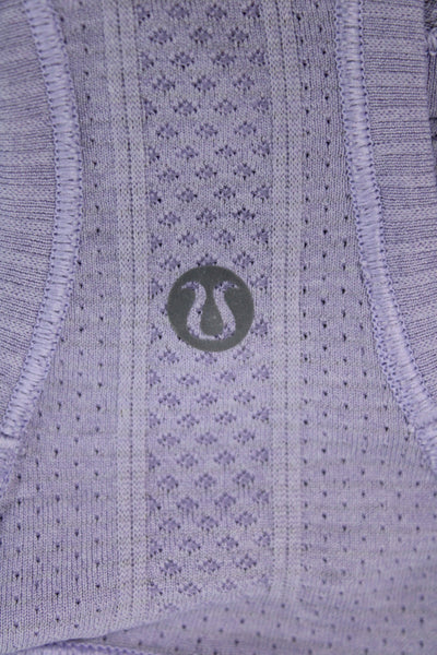 Lululemon Women Basic Sleeveless Tank Purple Nylon Round Neck Size 4