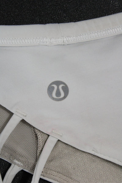 Lululemon Womens Strappy Back Scoop Neck Sports Bra White Size 6