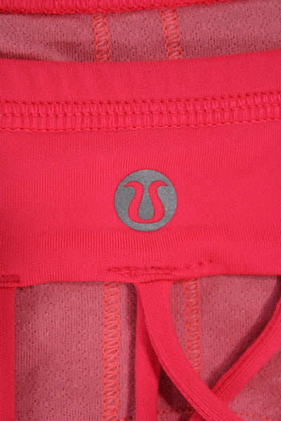 Lululemon Womens Strappy Back Scoop Neck Sports Bra Pink Size 6