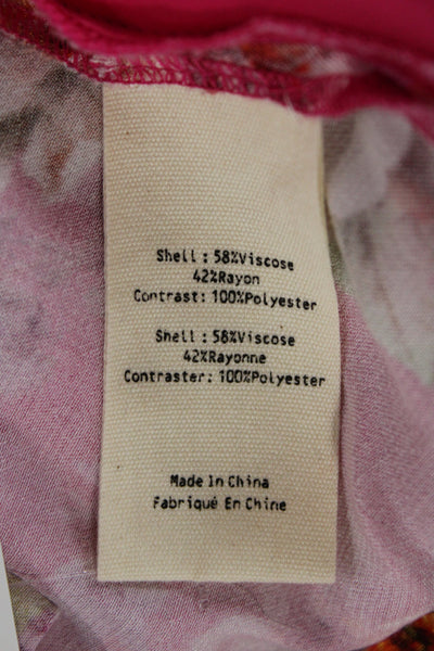 L'Agence Women Pink Floral Dress Pants Size 10