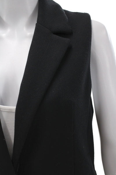 Zara Basic Women Sleeveless Black Collared Polyester Vest Size XS