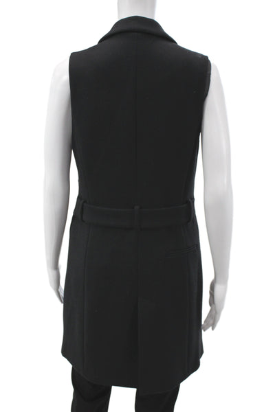 Zara Basic Women Sleeveless Black Collared Polyester Vest Size XS