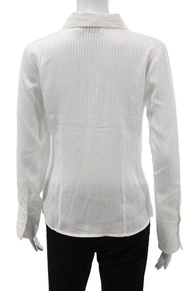 Greylin Anthropologie Womens Striped Cotton Button Blouse Long Sleeve Size XS