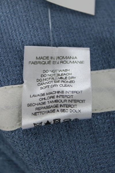 IRO Womens Cropped Crew Neck Blue T-Shirt Short Sleeve Size 34