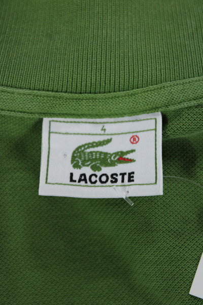 Lacoste Women Cropped Cotton Polo Short Sleeve Green Size 4