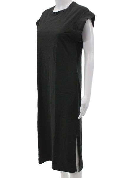Everlane Womens T-Shirt Dress Black Cotton Crew Neck Knee Length Size XS