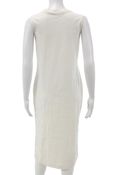 Everlane Womens Sleeveless Tank TShirt Dress White Organic Cotton Knee Size XS
