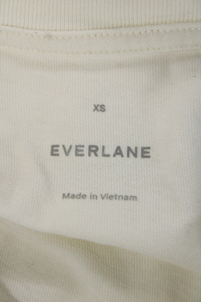 Everlane Womens Sleeveless Tank TShirt Dress White Organic Cotton Knee Size XS
